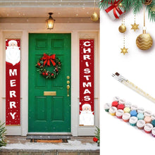 Load image into Gallery viewer, Paint by Numbers Front Door Hanging Banners - Jolly Santa Figured'Art