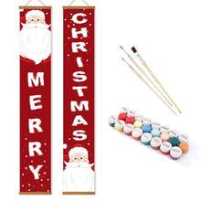 Load image into Gallery viewer, Paint by Numbers Front Door Hanging Banners - Jolly Santa