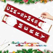 Load image into Gallery viewer, Paint by Numbers Front Door Hanging Banners - Jolly Santa
