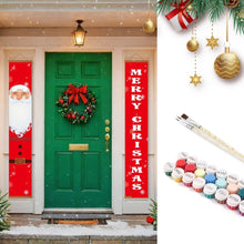 Load image into Gallery viewer, Paint by Numbers Front Door Hanging Banners - Merry Santa Figured'Art
