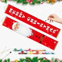 Load image into Gallery viewer, Paint by Numbers Front Door Hanging Banners - Merry Santa