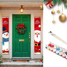 Load image into Gallery viewer, Paint by Numbers Front Door Hanging Banners - Cozy Snowman Figured'Art