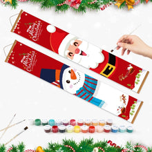 Load image into Gallery viewer, Paint by Numbers Front Door Hanging Banners - Cozy Snowman