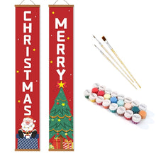 Load image into Gallery viewer, Paint by Numbers Front Door Hanging Banners - Christmas Tree
