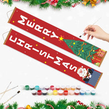 Load image into Gallery viewer, Paint by Numbers Front Door Hanging Banners - Christmas Tree