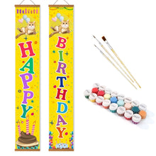 Load image into Gallery viewer, Paint by Numbers Front Door Hanging Banners - Happy Flags