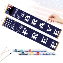Load image into Gallery viewer, Paint by Numbers Front Door Hanging Banners - Red White Blue