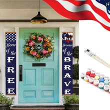 Load image into Gallery viewer, Paint by Numbers Front Door Hanging Banners - Freedom Flags Figured'Art
