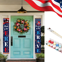 Load image into Gallery viewer, Paint by Numbers Front Door Hanging Banners - American Bunting Figured'Art