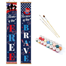Load image into Gallery viewer, Paint by Numbers Front Door Hanging Banners - American Bunting