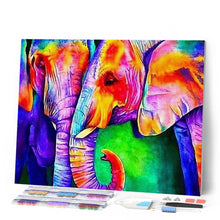 Load image into Gallery viewer, Diamond Painting | Diamond Painting - Elephant Couple | animals Diamond Painting Animals elephants | FiguredArt