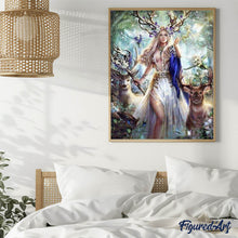 Load image into Gallery viewer, Diamond Painting | Diamond Painting - Queen of Reindeer | animals deer Diamond Painting Animals | FiguredArt