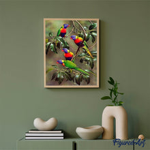 Load image into Gallery viewer, Diamond Painting | Diamond Painting - Blue-headed Parrots on Branch | animals birds Diamond Painting Animals parrots | FiguredArt