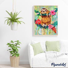 Load image into Gallery viewer, Diamond Painting - Lazy on a flowery Branch