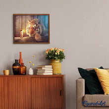 Load image into Gallery viewer, Diamond Painting | Diamond Painting - Woman and Tiger | animals Diamond Painting Animals tigers | FiguredArt