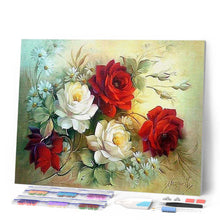 Load image into Gallery viewer, Diamond Painting | Diamond Painting - Flower Arrangement red and white | Diamond Painting Flowers flowers | FiguredArt