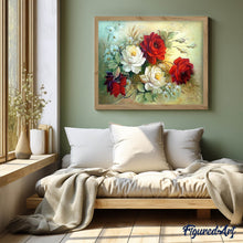 Load image into Gallery viewer, Diamond Painting | Diamond Painting - Flower Arrangement red and white | Diamond Painting Flowers flowers | FiguredArt