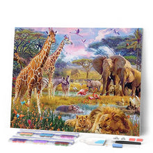 Load image into Gallery viewer, Diamond Painting - Animals in the savannah