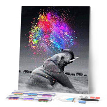 Load image into Gallery viewer, Diamond Painting | Diamond Painting - Elephant and Colors | animals Diamond Painting Animals elephants | FiguredArt