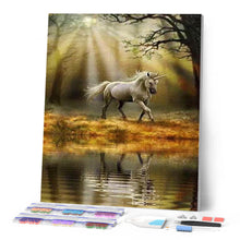 Load image into Gallery viewer, Diamond Painting | Diamond Painting - Unicorn on the Waters Edge | animals Diamond Painting Animals unicorns | FiguredArt