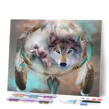 Load image into Gallery viewer, Diamond Painting | Diamond Painting - Wolves and Feathers | animals Diamond Painting Animals rabbits wolves | FiguredArt