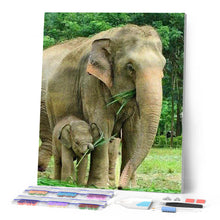 Load image into Gallery viewer, Diamond Painting | Diamond Painting - Elephant and Newborn | animals Diamond Painting Animals elephants | FiguredArt