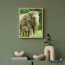 Load image into Gallery viewer, Diamond Painting | Diamond Painting - Elephant and Newborn | animals Diamond Painting Animals elephants | FiguredArt