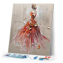 Load image into Gallery viewer, Diamond Painting - Dancer from Behind and Butterflies