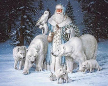 Load image into Gallery viewer, Diamond Painting | Diamond Painting - Snowman and Forest Animals | animals Diamond Painting Animals winter | FiguredArt