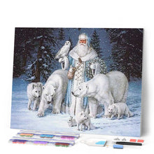 Load image into Gallery viewer, Diamond Painting | Diamond Painting - Snowman and Forest Animals | animals Diamond Painting Animals winter | FiguredArt