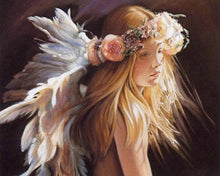 Load image into Gallery viewer, Diamond Painting - Little Girl and Feathers