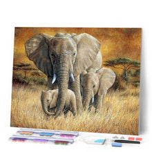 Load image into Gallery viewer, Diamond Painting | Diamond Painting - Family of Elephants | animals Diamond Painting Animals elephants | FiguredArt