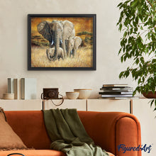 Load image into Gallery viewer, Diamond Painting | Diamond Painting - Family of Elephants | animals Diamond Painting Animals elephants | FiguredArt