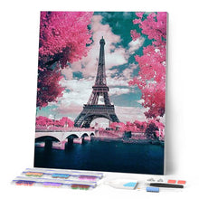 Load image into Gallery viewer, Diamond Painting | Diamond Painting - Eiffel Tower and Flowers | cities Diamond Painting Cities Diamond Painting Romance flowers romance |