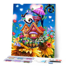 Load image into Gallery viewer, Diamond Painting | Diamond Painting - Castle on Sunflowers | castles Diamond Painting Flowers flowers | FiguredArt