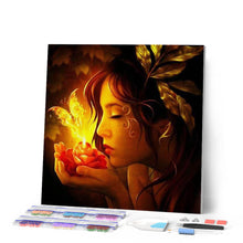Load image into Gallery viewer, Diamond Painting | Diamond Painting - Woman and Butterfly | animals butterflies Diamond Painting Animals Diamond Painting Romance romance |