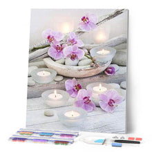 Load image into Gallery viewer, Diamond Painting - Flowers and candles 40x50cm canvas already framed