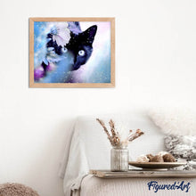 Load image into Gallery viewer, Diamond Painting | Diamond Painting - Cat and Flower | animals cats Diamond Painting Animals | FiguredArt
