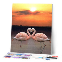 Load image into Gallery viewer, Diamond Painting | Diamond Painting - Love Flamingos | animals Diamond Painting Animals flamingos | FiguredArt