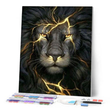 Load image into Gallery viewer, Diamond Painting | Diamond Painting - Black Lion | animals Diamond Painting Animals lions | FiguredArt