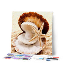 Load image into Gallery viewer, Diamond Painting | Diamond Painting - Starfish and Seashell | animals Diamond Painting Animals | FiguredArt