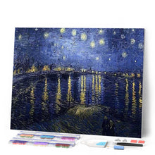 Load image into Gallery viewer, Diamond Painting - Van Gogh Starry Night over the Rhone 40x50cm canvas already framed