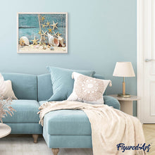 Load image into Gallery viewer, Diamond Painting | Diamond Painting - Sea Star and Fishing Net | Diamond Painting Landscapes landscapes | FiguredArt