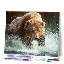 Load image into Gallery viewer, Diamond Painting | Diamond Painting - Bear in the River | animals bear Diamond Painting Animals | FiguredArt