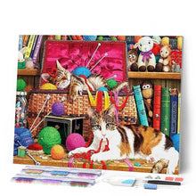 Load image into Gallery viewer, Diamond Painting | Diamond Painting - Cats playing | animals cats Diamond Painting Animals | FiguredArt