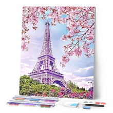 Load image into Gallery viewer, Diamond Painting | Diamond Painting - Eiffel Tower in Spring | cities Diamond Painting Cities Diamond Painting Romance romance | FiguredArt