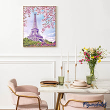 Load image into Gallery viewer, Diamond Painting | Diamond Painting - Eiffel Tower in Spring | cities Diamond Painting Cities Diamond Painting Romance romance | FiguredArt