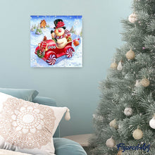 Load image into Gallery viewer, Diamond Painting | Diamond Painting - Snowman in his car | Diamond Painting Other other winter | FiguredArt