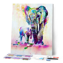 Load image into Gallery viewer, Diamond Painting | Diamond Painting - Elephant and calf | animals Diamond Painting Animals elephants | FiguredArt