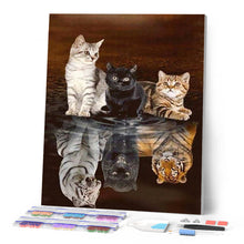 Load image into Gallery viewer, Diamond Painting | Diamond Painting - Kitten Reflection | animals cats Diamond Painting Animals | FiguredArt